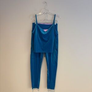 Lilly Pulitzer Luxletic Teal Velvet Set